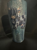 Blue Jean Highland Cow Tumbler