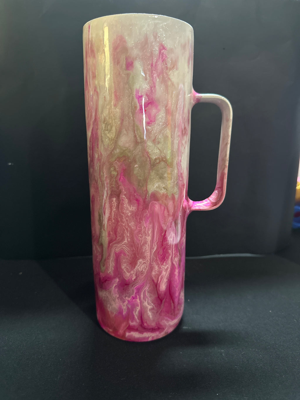 Pink and white double marble