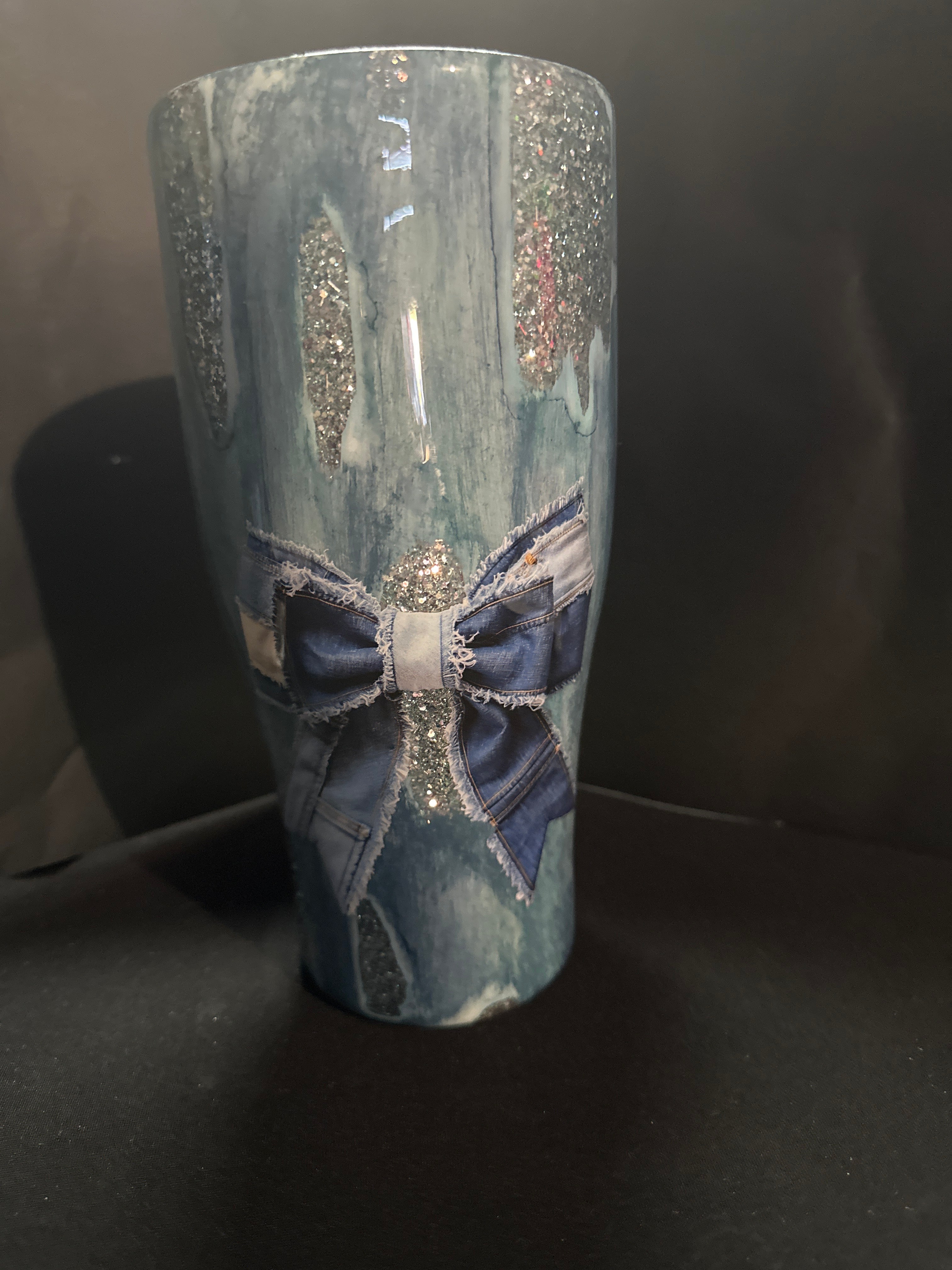 Blue Jean Highland Cow Tumbler